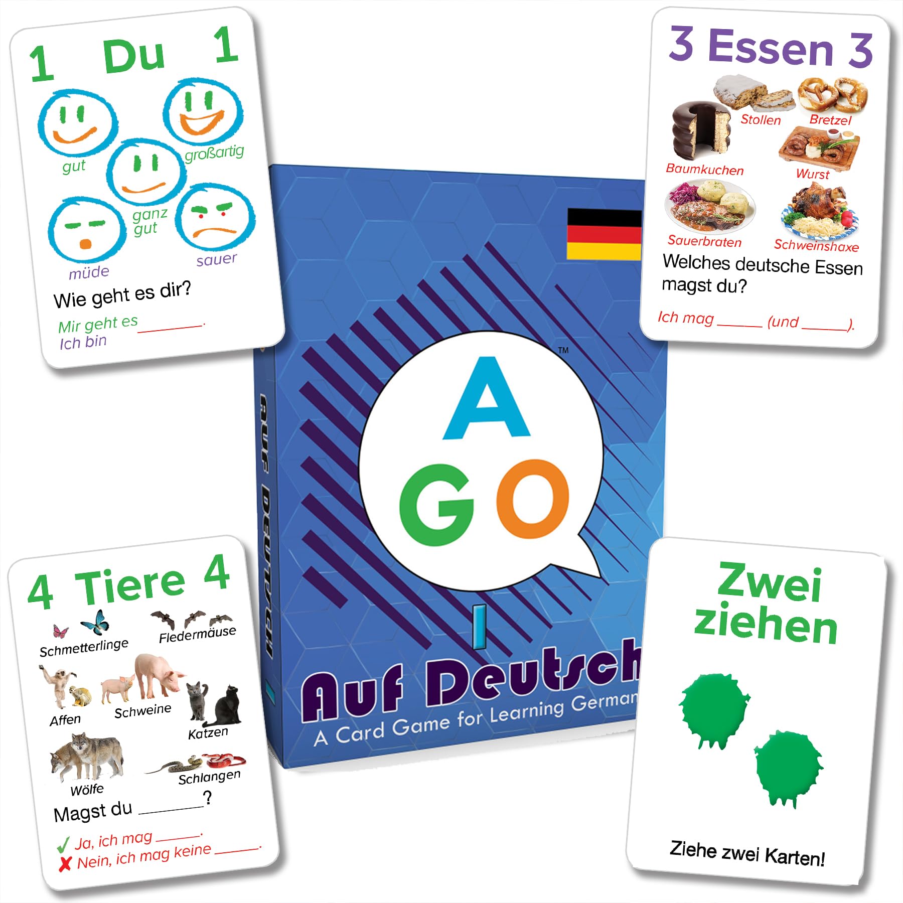 Amazon | AGO Auf Deutsch レベル1 ドイツ語学習版 カードゲーム